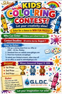 Kids coloring contest poster