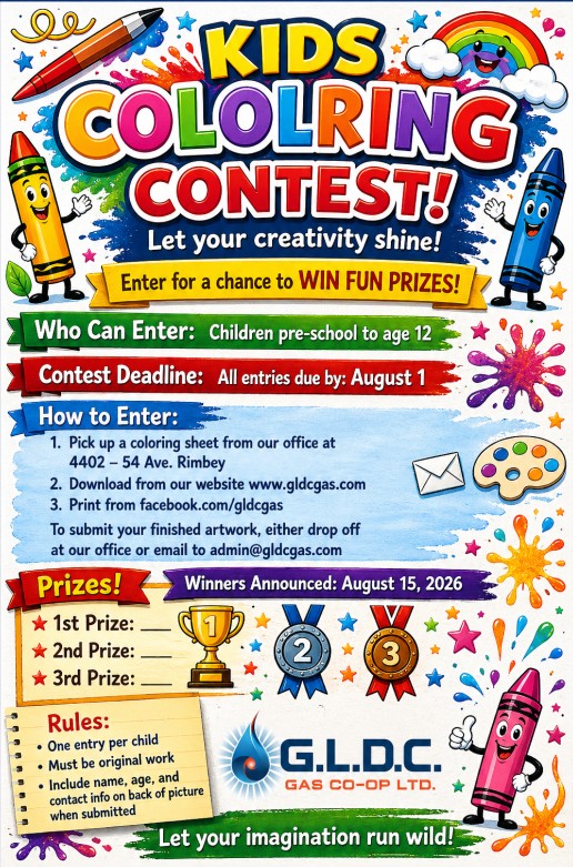 Kids coloring contest poster
